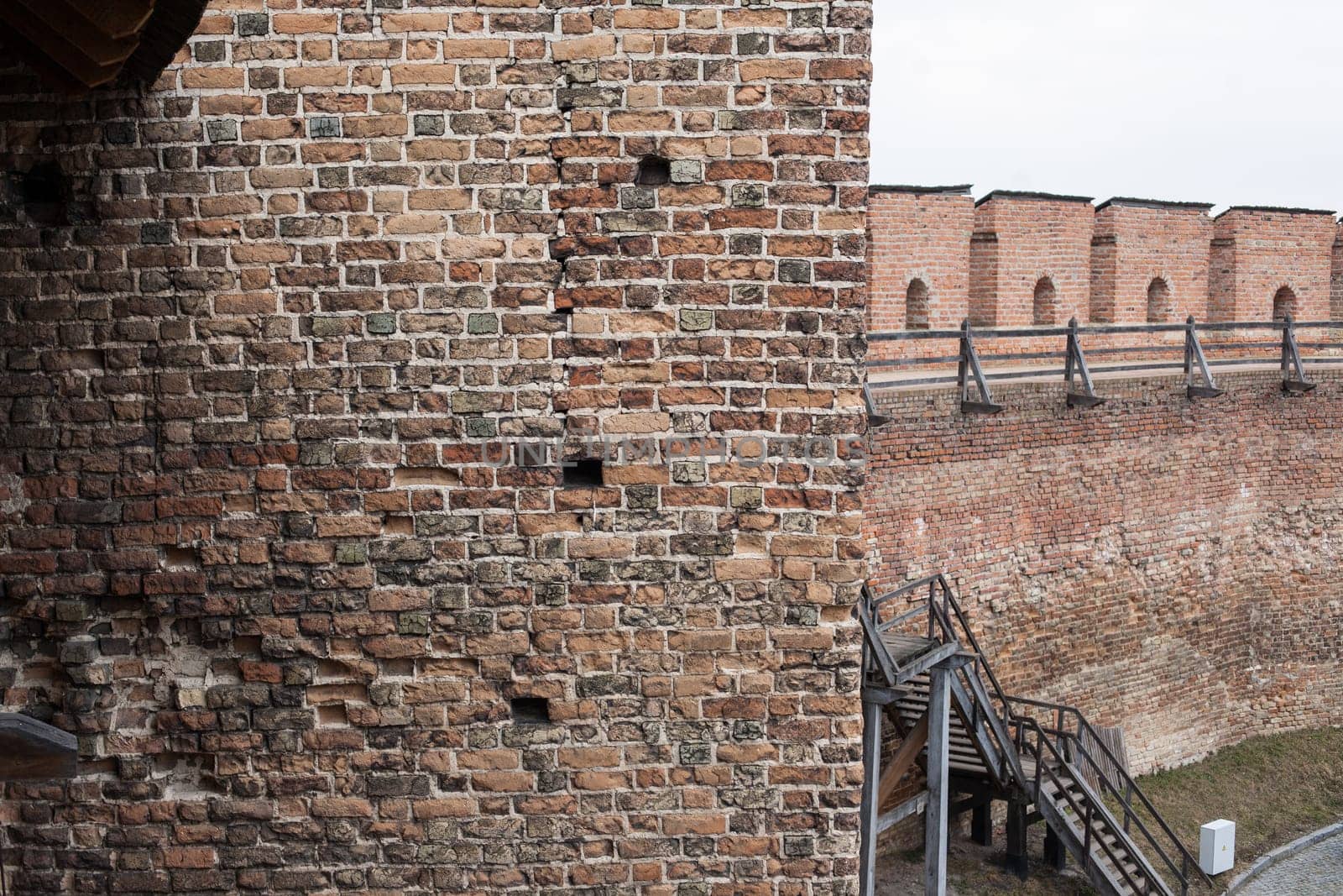 Area of old Lubart castle in cold spring Lutsk Ukraine