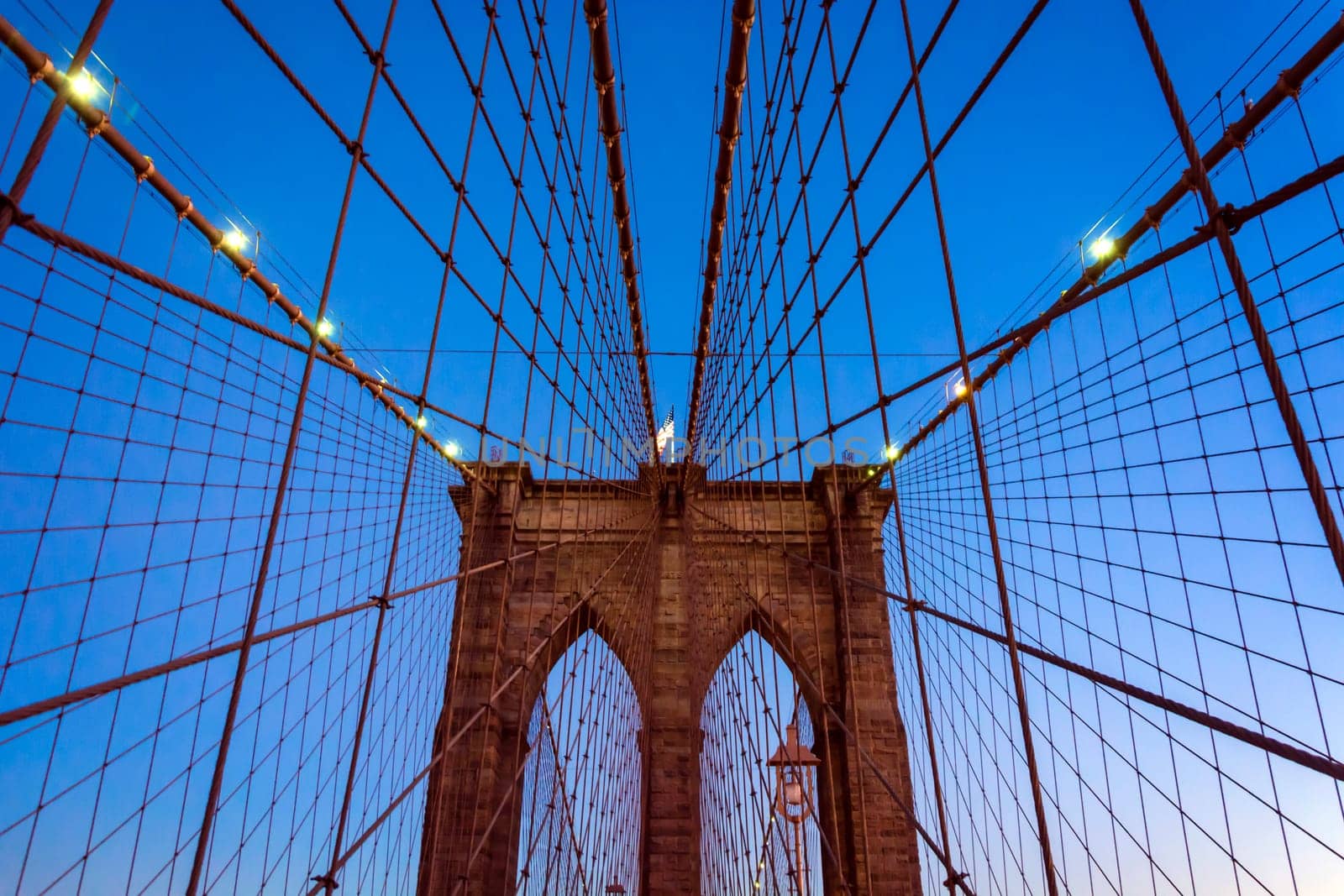 Brooklyn Bridge. Image of the famous Brooklyn Bridge at sunset