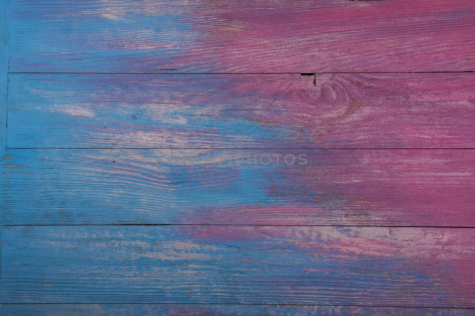 Colorful pink and blue empty pine wooden background