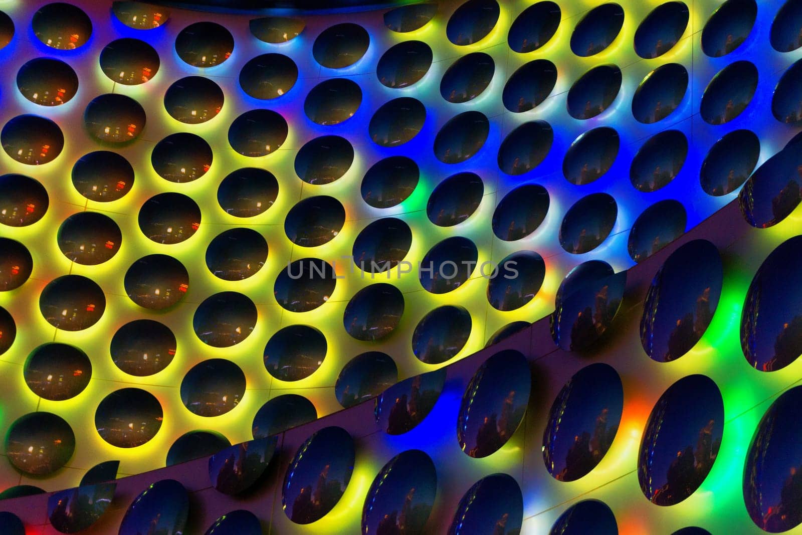 LAS VEGAS - SEPTEMBER 17: Colorful Planet Hollywood exterior at night on the Las Vegas Strip on September 17, 2015