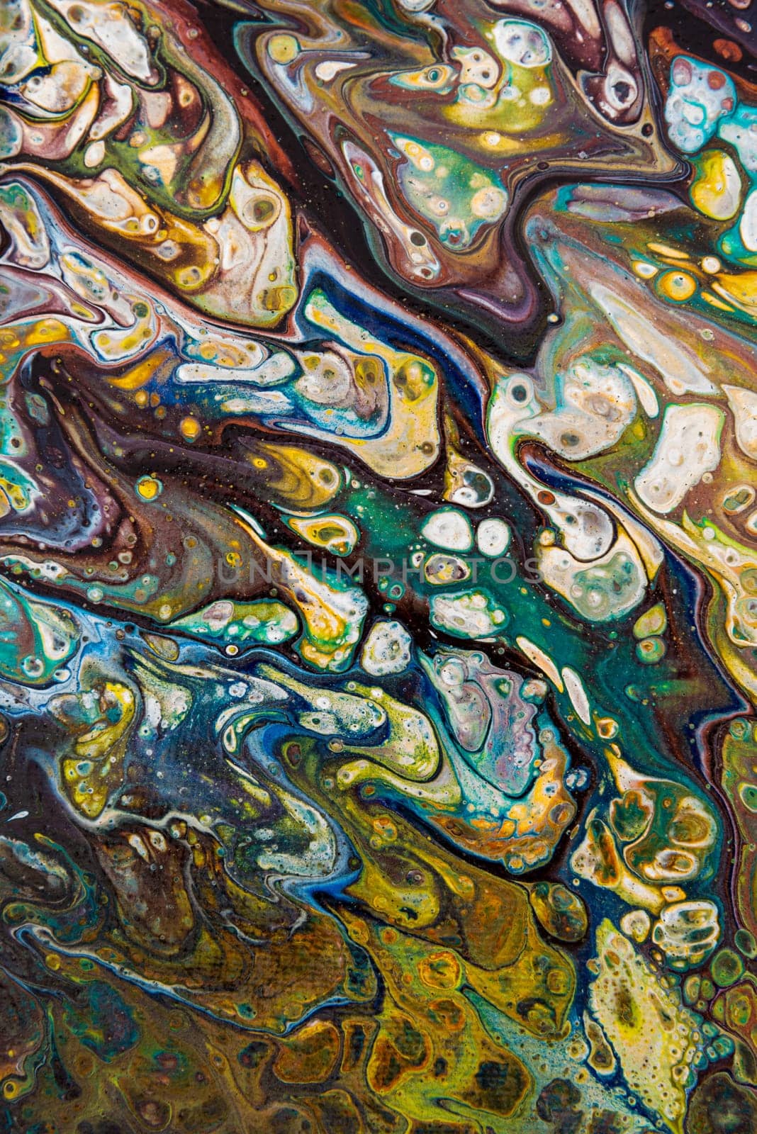 Abstract creative painted background with acrylic paints on canvas as modern and contemporary art