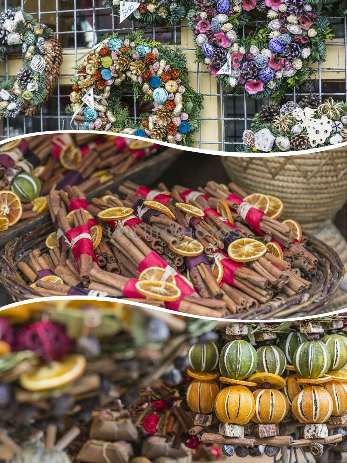 Collage of Christmas Market images - background (my photos)
