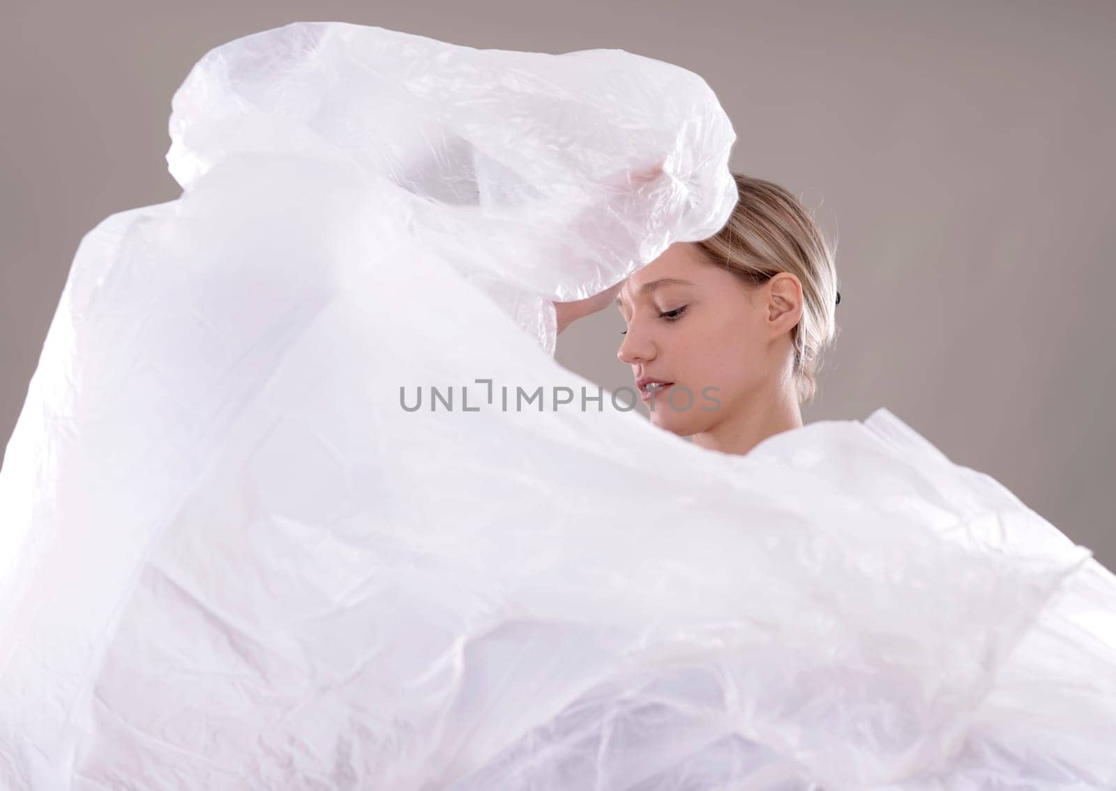Woman with foil