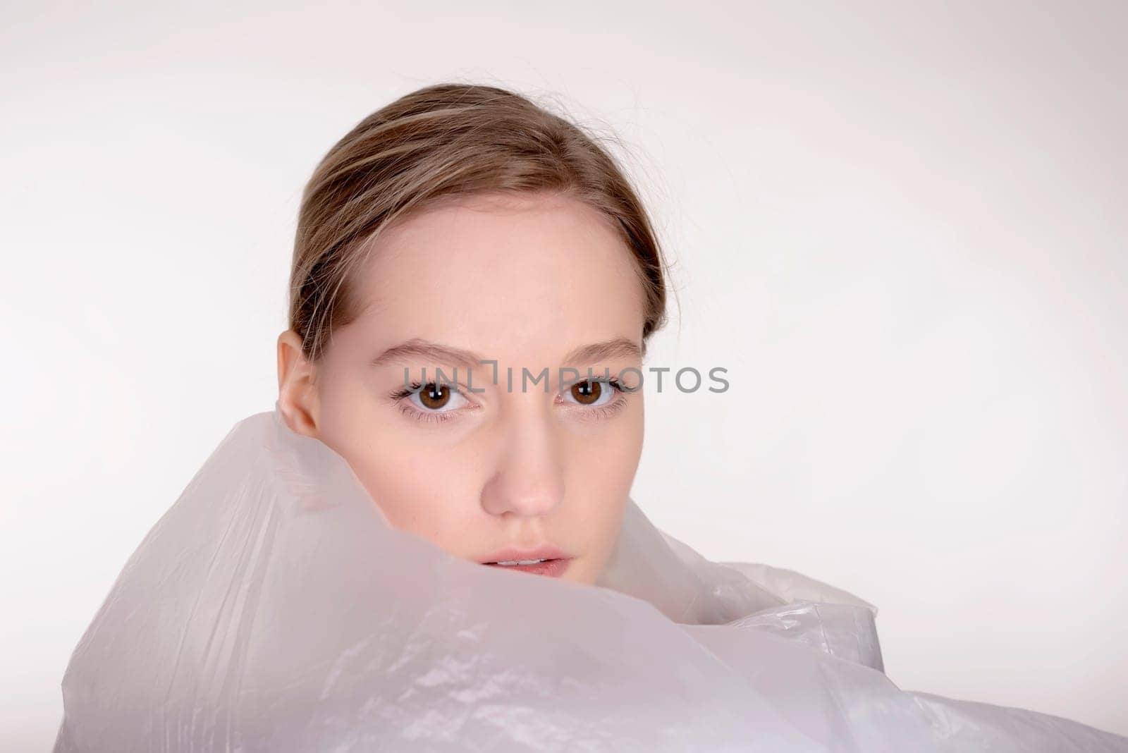 Woman with foil