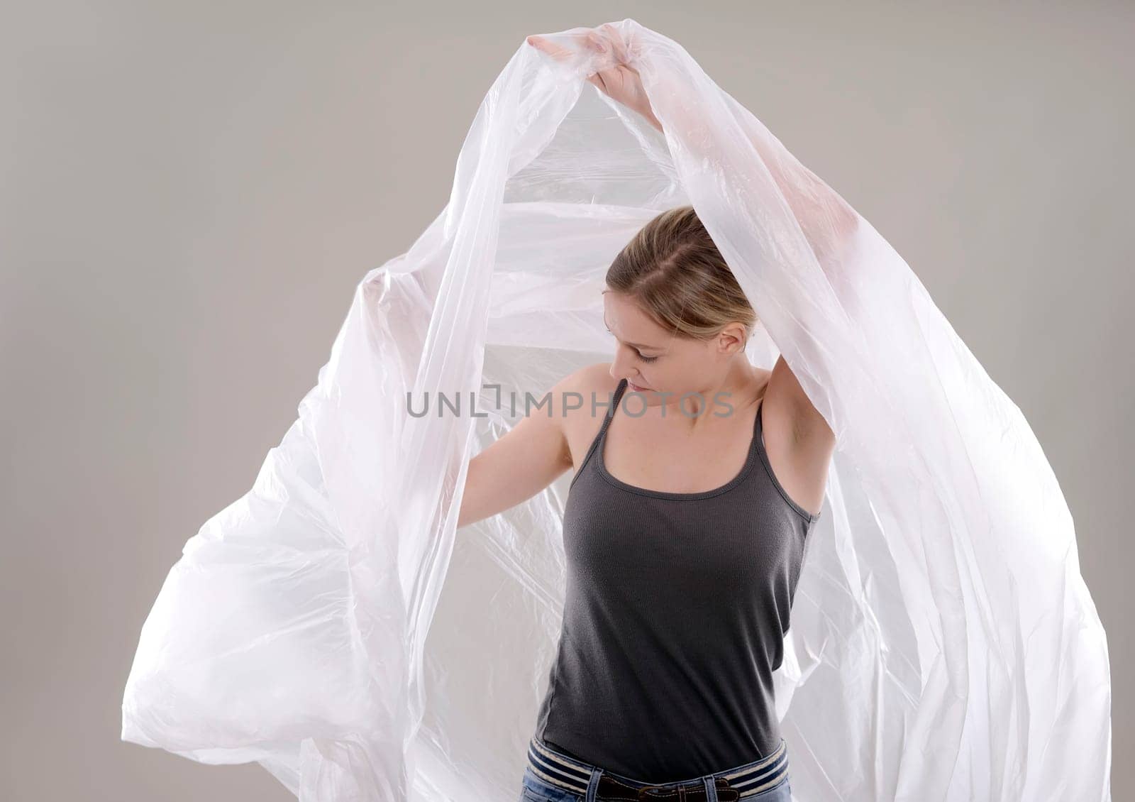Woman with foil