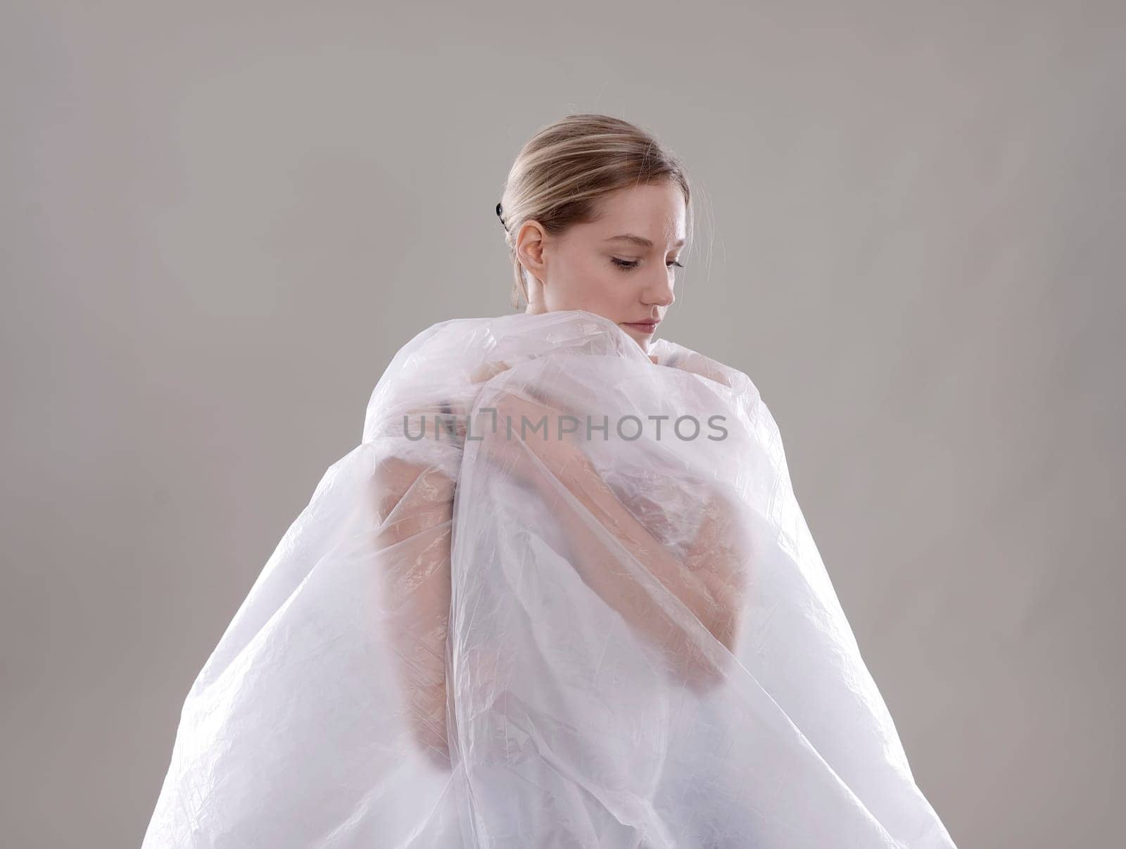 Woman with foil