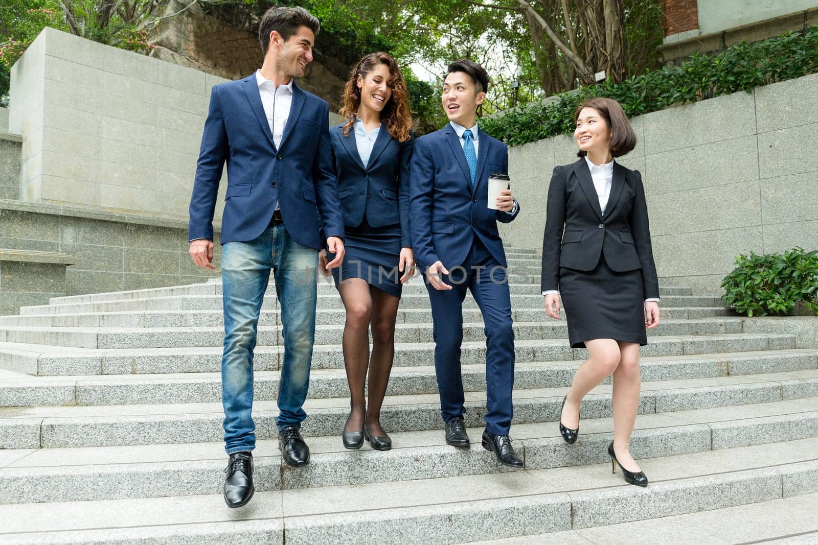 Group of business people from different country