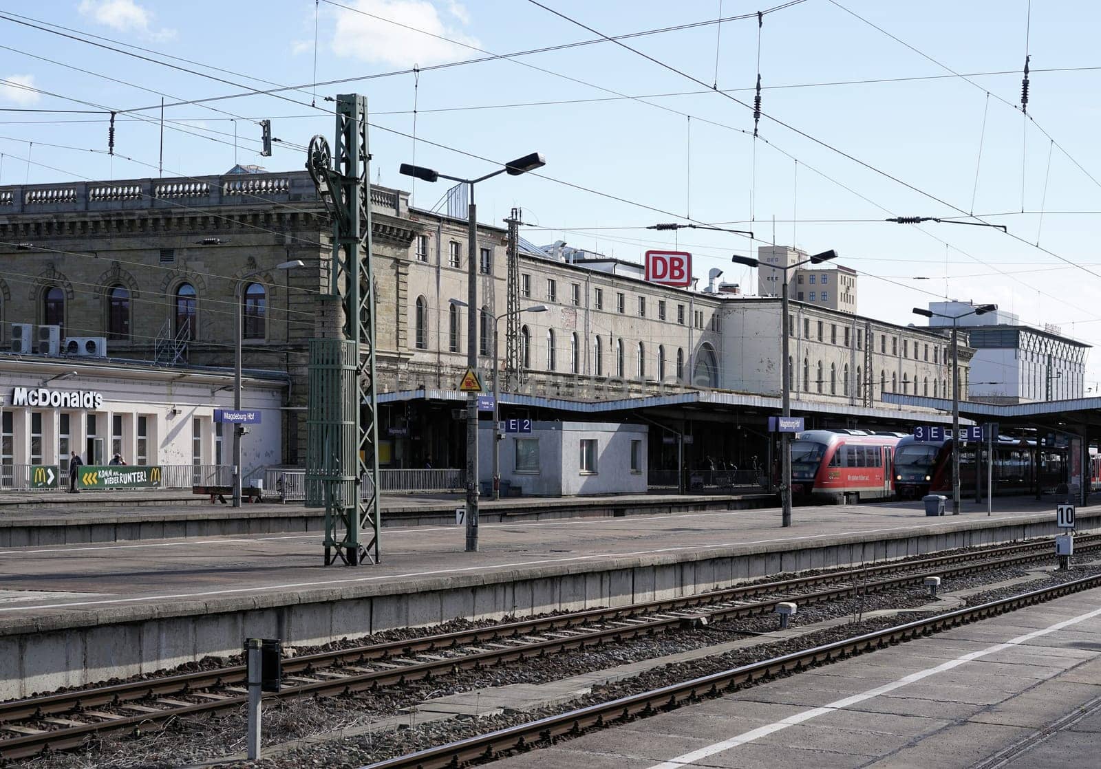 Central station in the city centre of Magdeburg