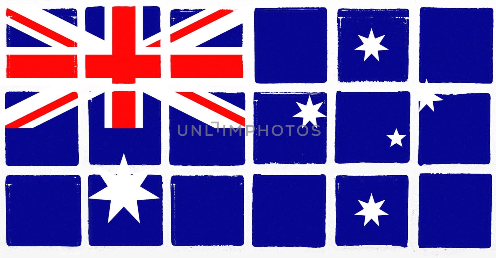 Glazed tiles australia flag