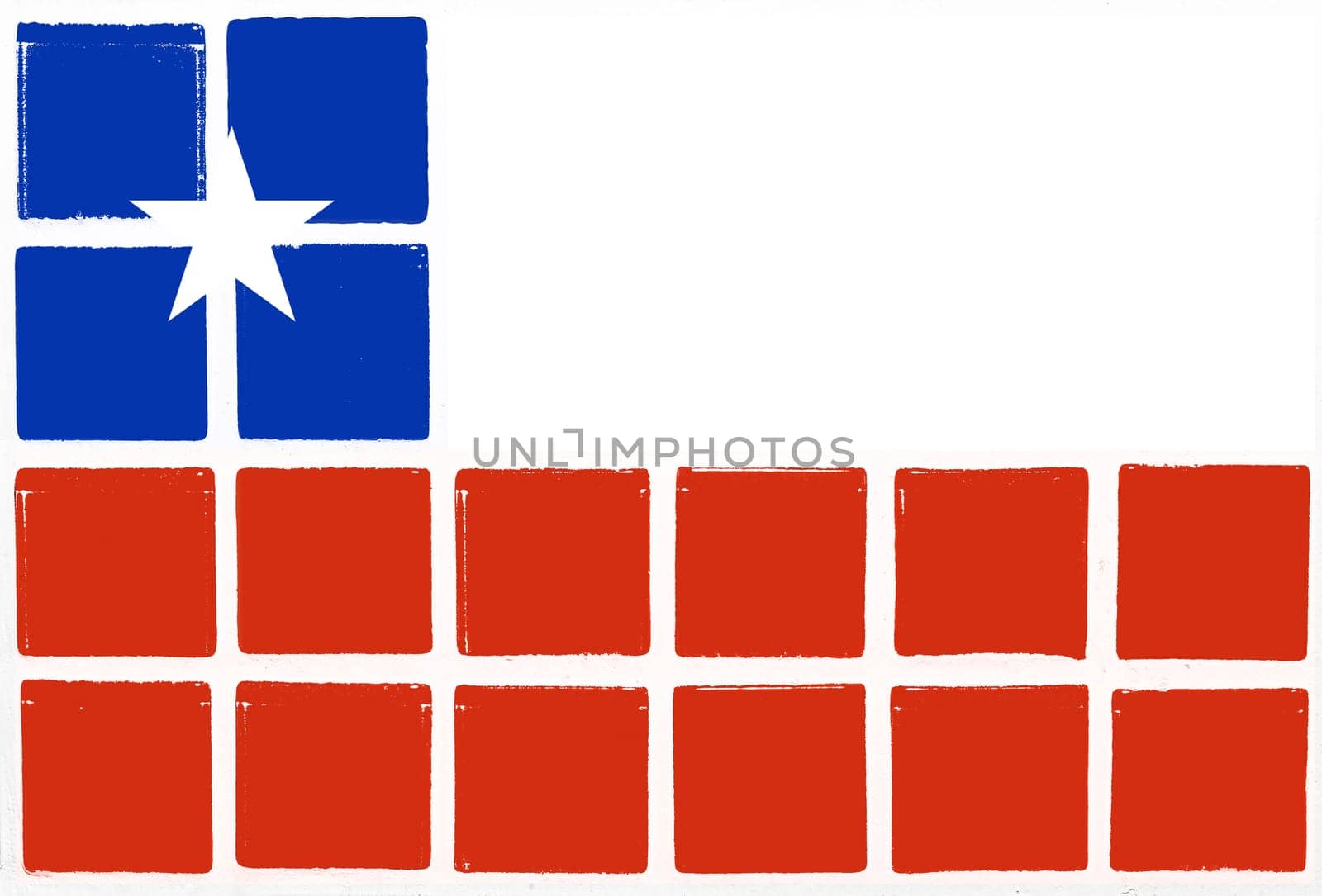 Glazed tiles chile flag