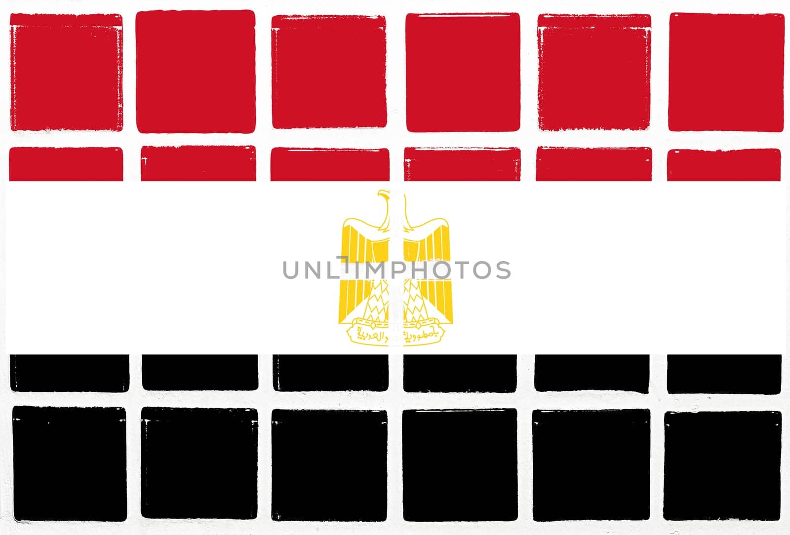 Glazed tiles egypt flag