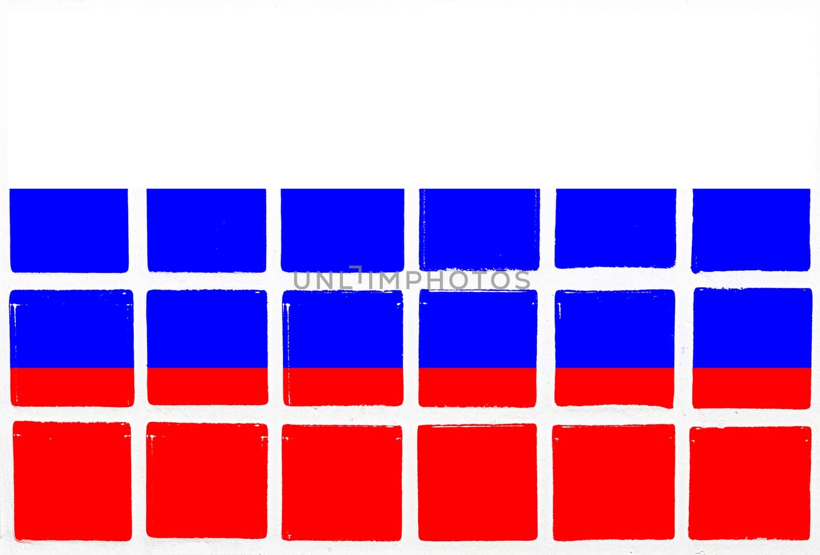 Glazed tiles russia flag