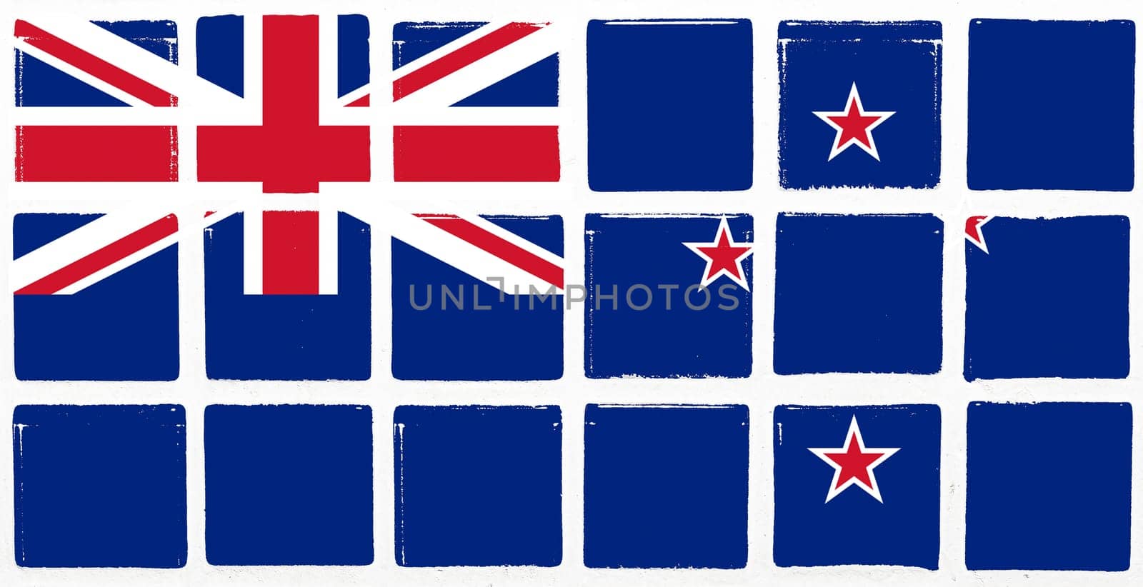 Glazed tiles new zealand flag
