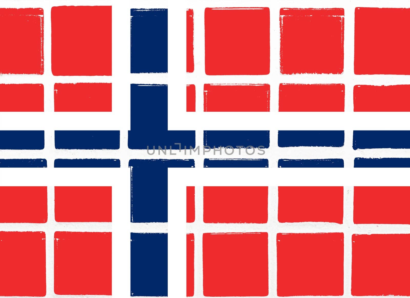 Glazed tiles norway flag