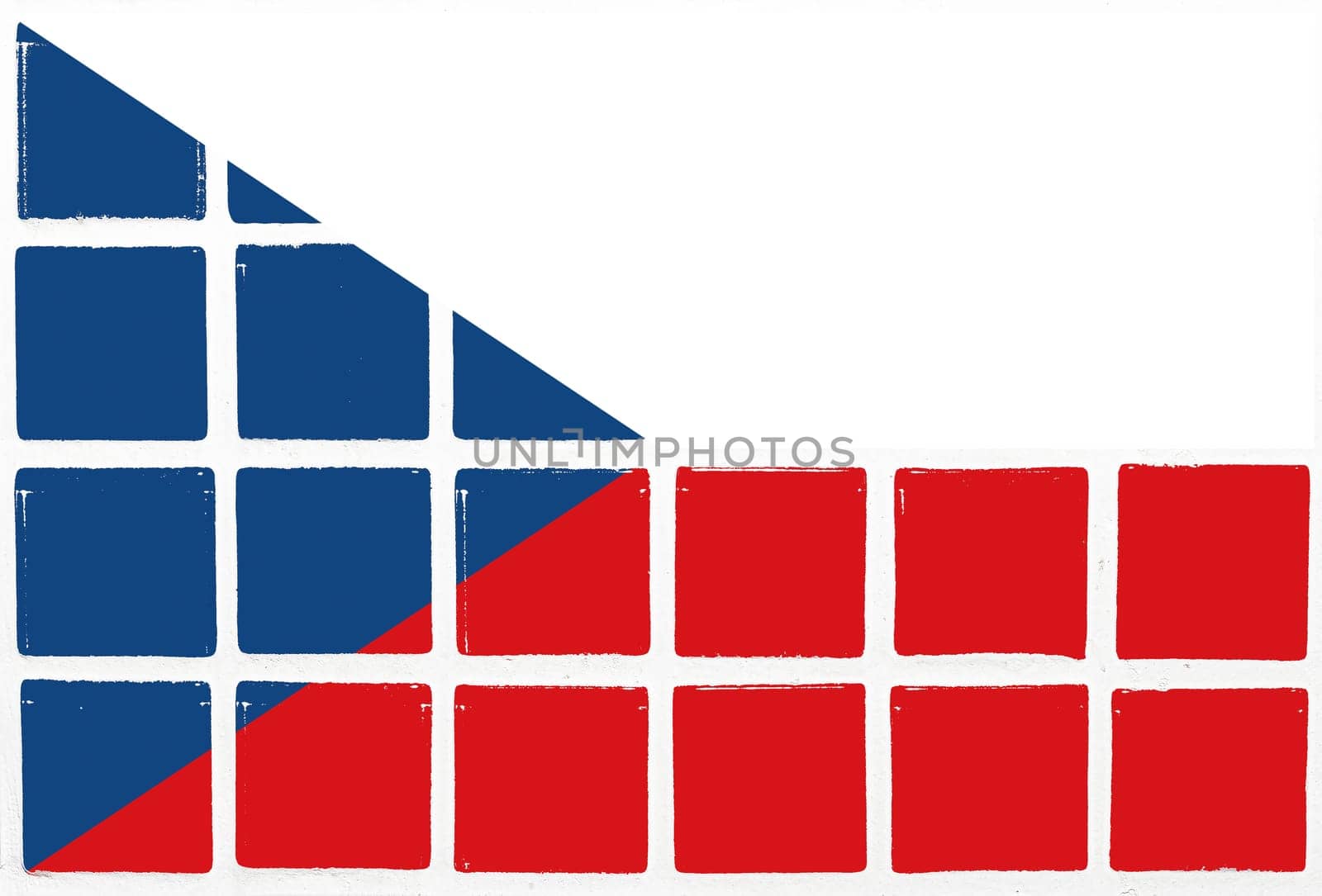 Glazed tiles czech republic flag
