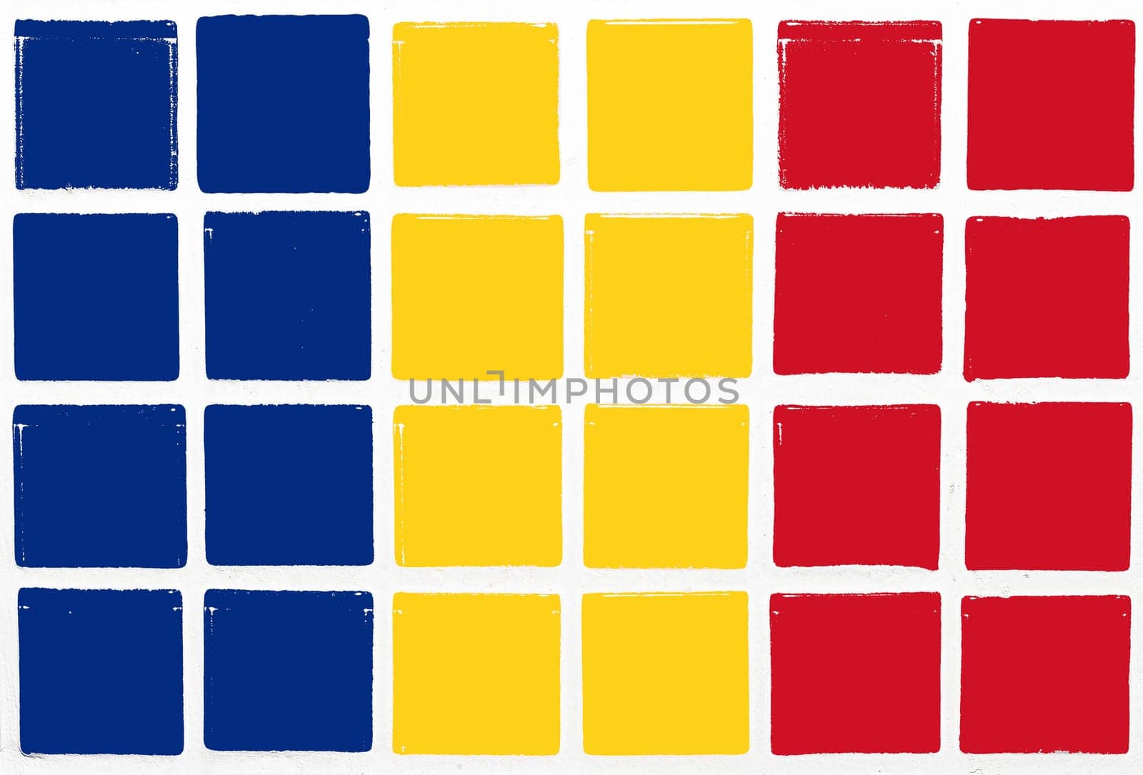 Glazed tiles romania flag
