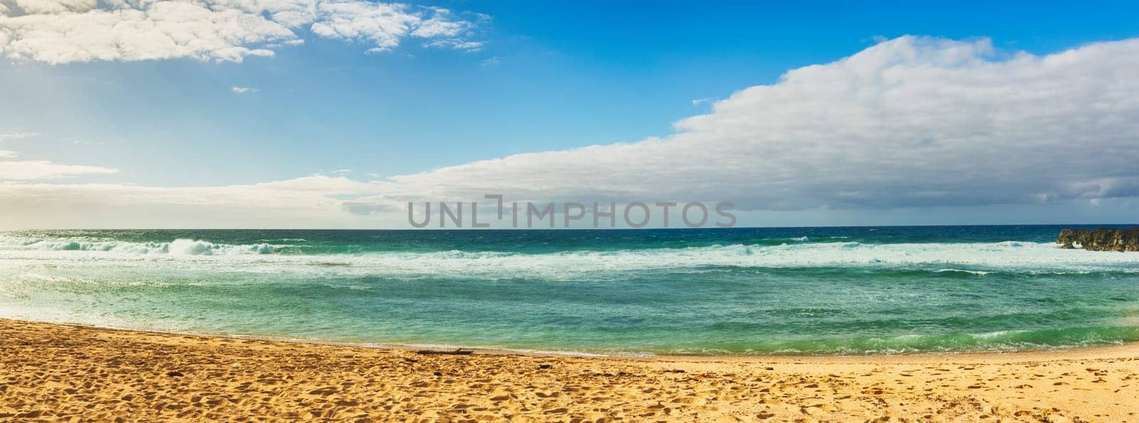 Gris-Gris beach at sunrise. Mauritius. Panorama
