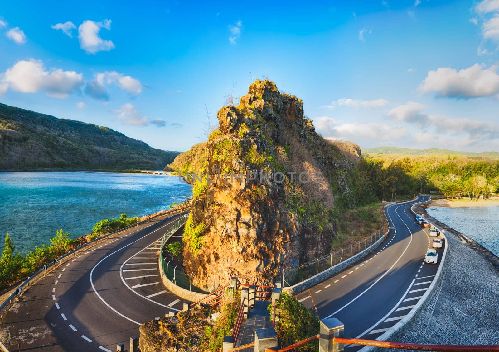 Maconde view point. Mauritius island. Panorama