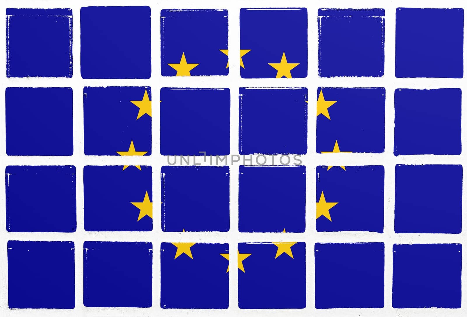 Glazed tiles european union  flag
