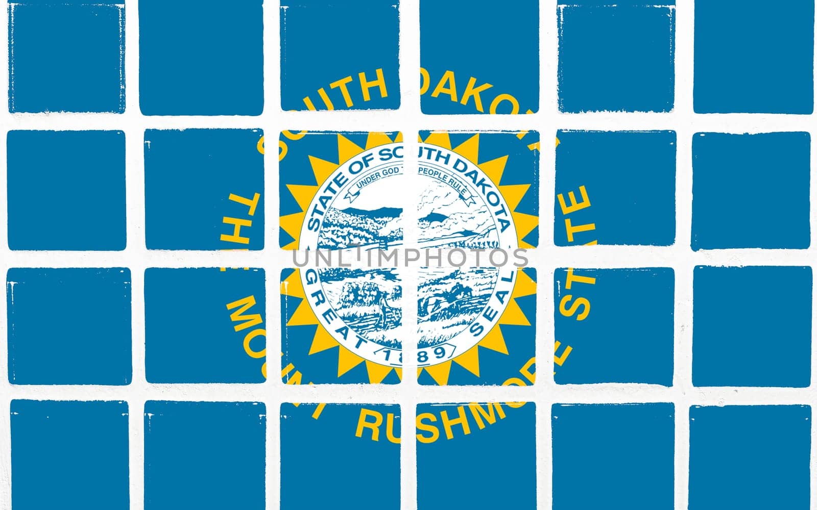 Glazed tiles south dakota  flag