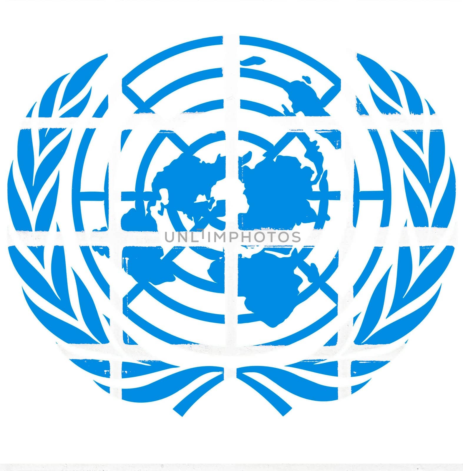 Glazed tiles united nations  emblem