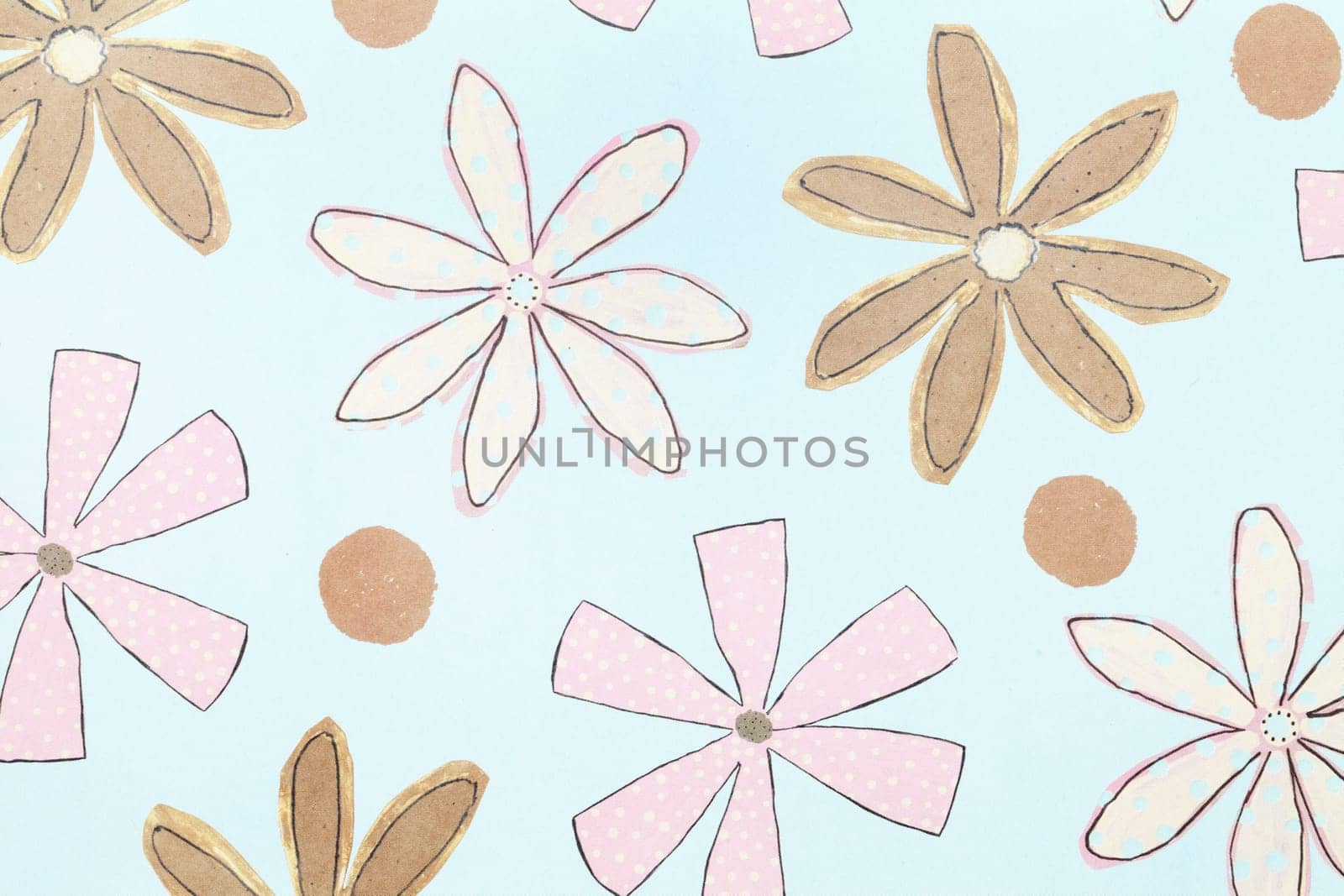 Close up of flower pattern paper