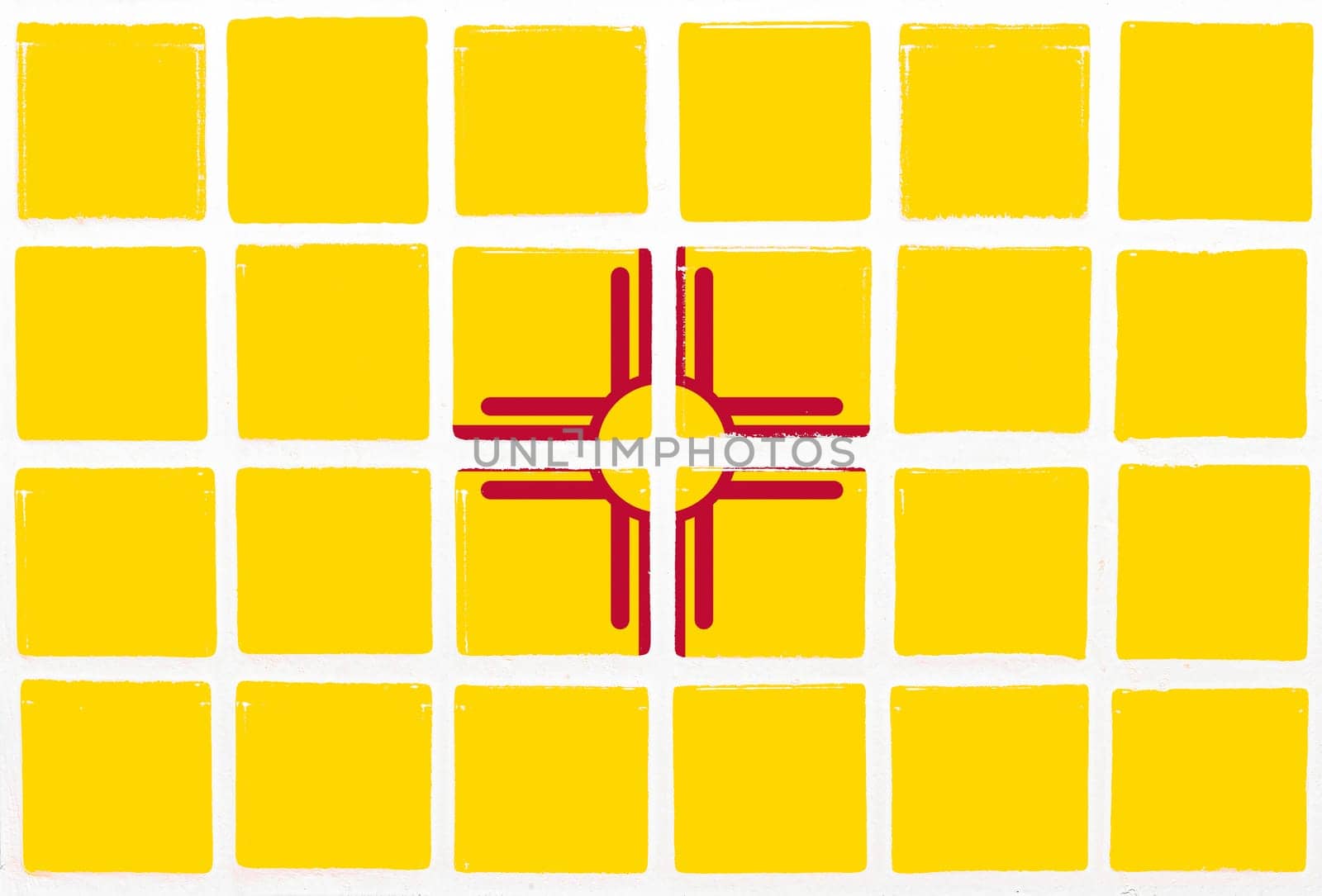 Glazed tiles new mexico  flag