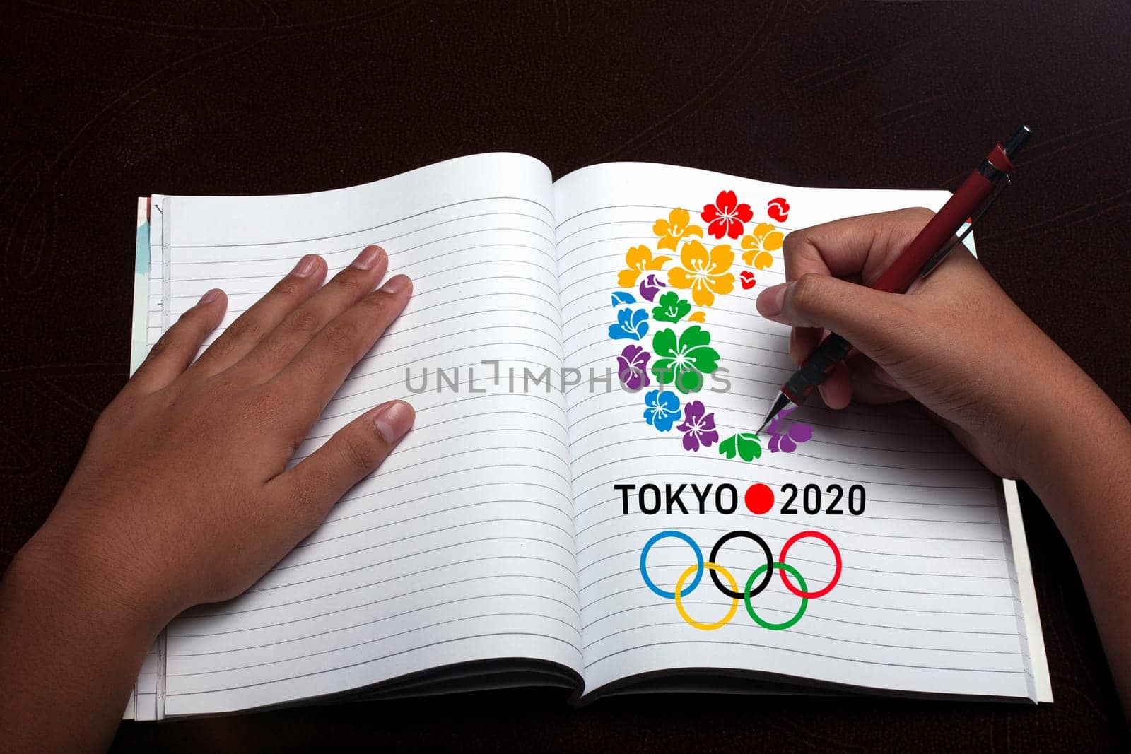 writing notebook paper tokyo olympics games