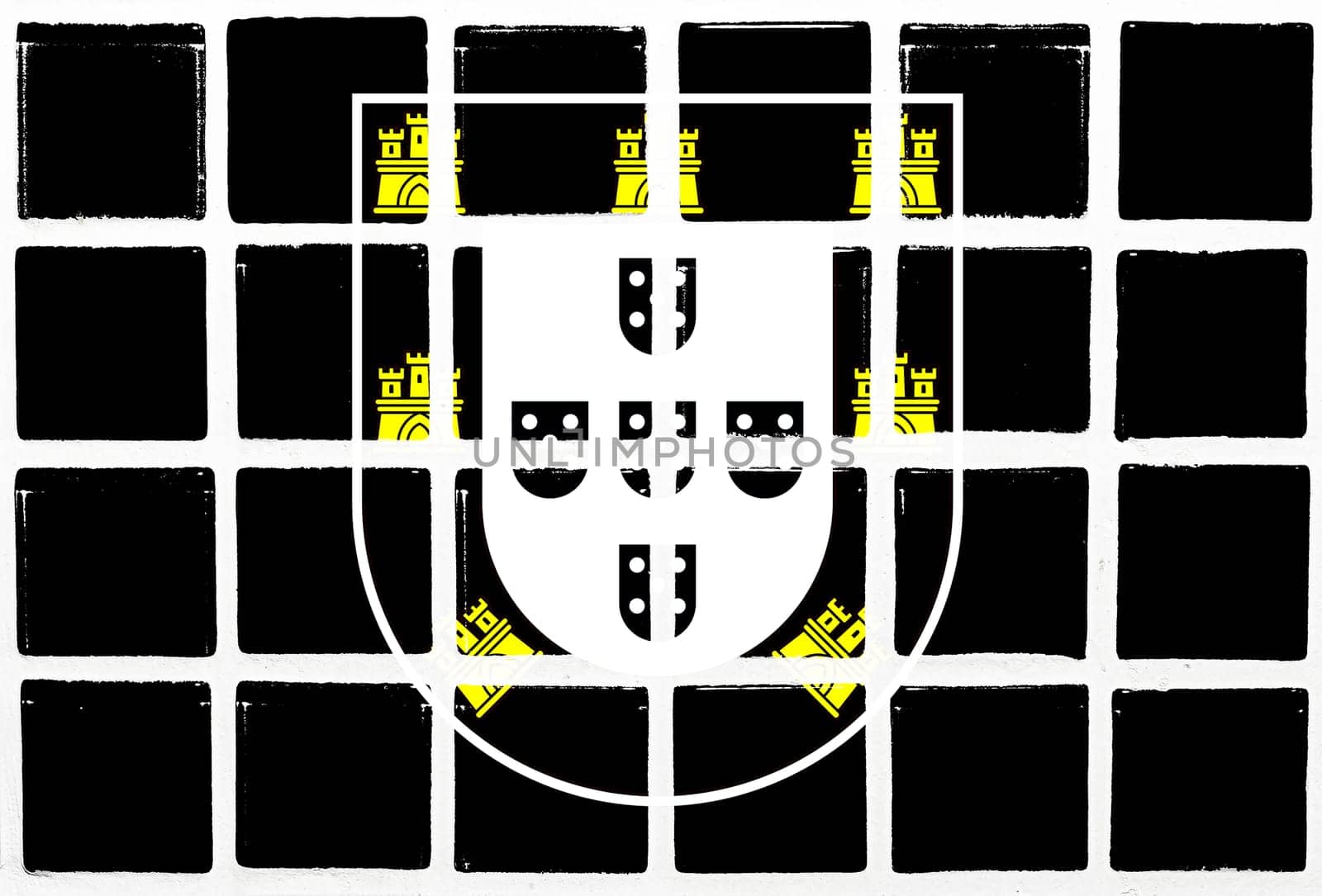 Glazed tiles shield  sign  shape