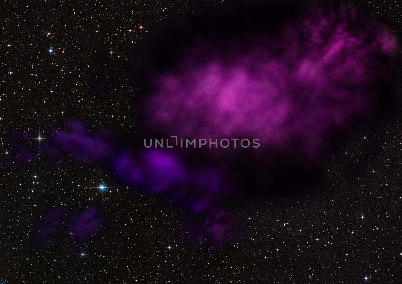 Far being shone nebula and star field against space. "Elements of this image furnished by NASA""."
