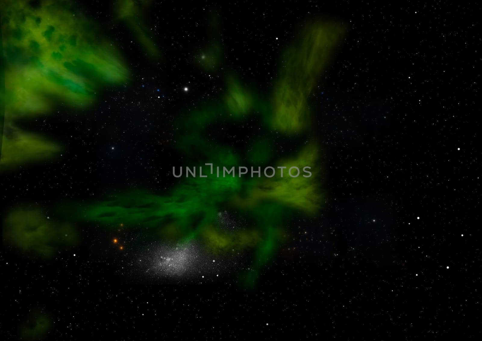 Far being shone nebula and star field against space. "Elements of this image furnished by NASA""."