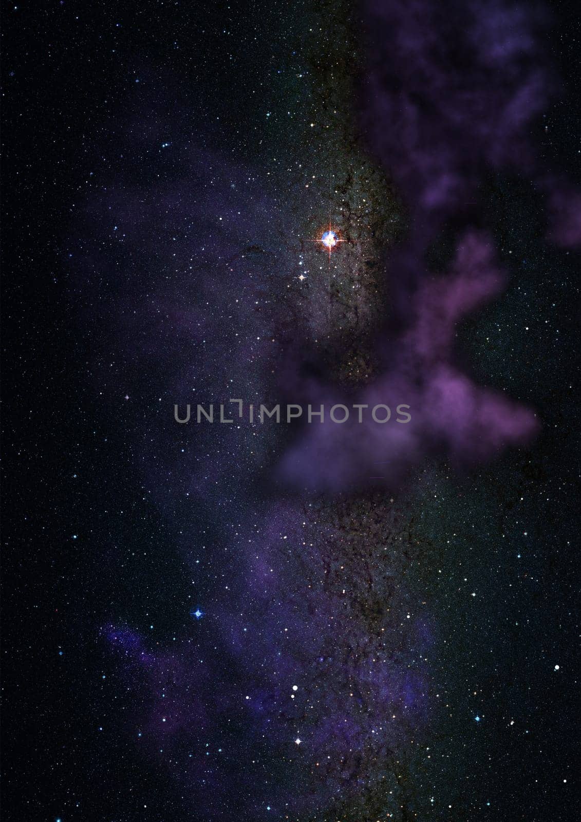 Far being shone nebula and star field against space. Elements of this image furnished by NASA .