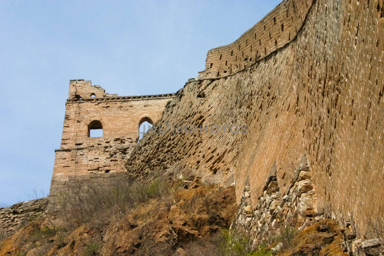 Great Wall of China near capital Beijing ( Jinshanling section )