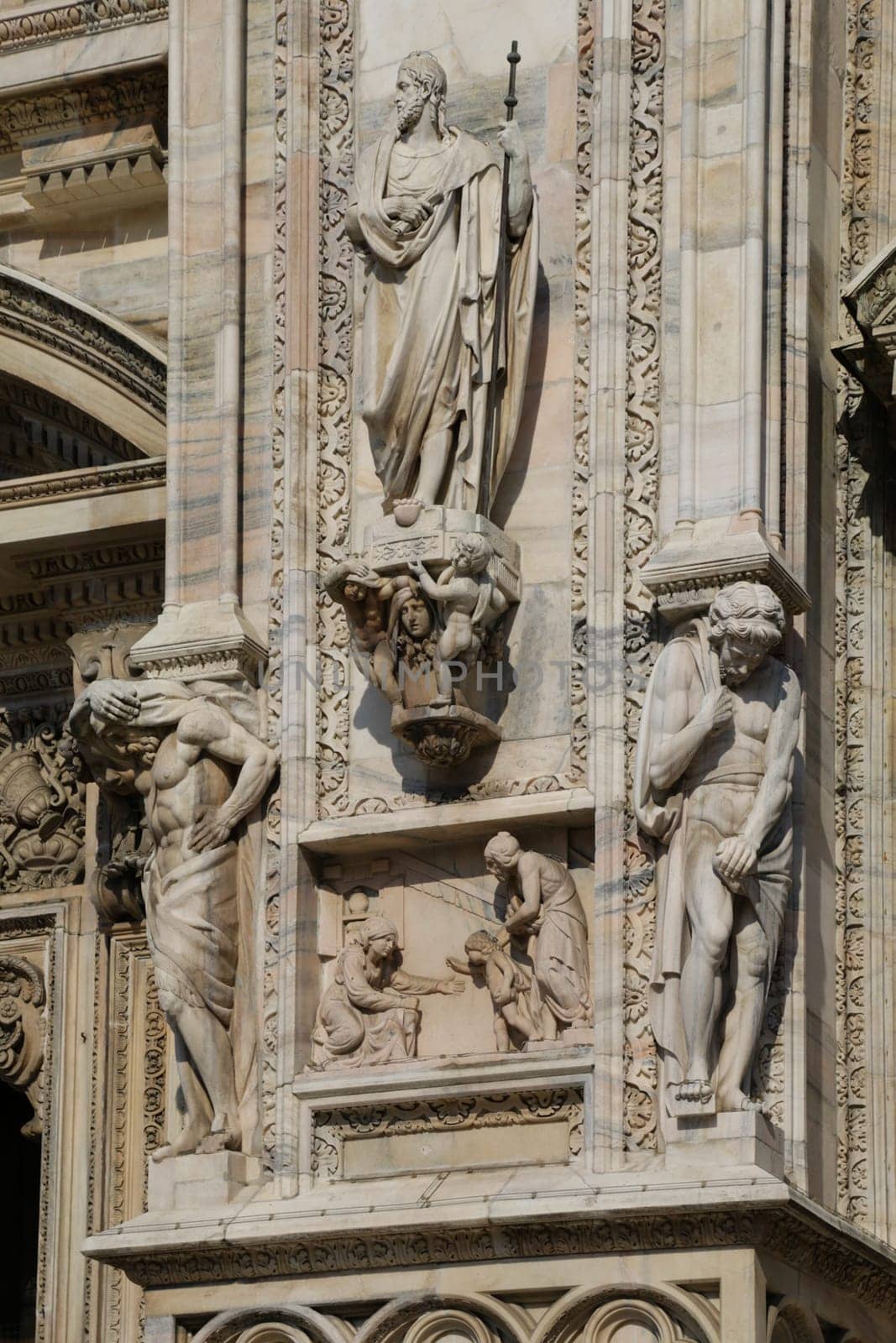 The Milan Cathedral or Duomo di Milano is the gothic cathedral church of Milan