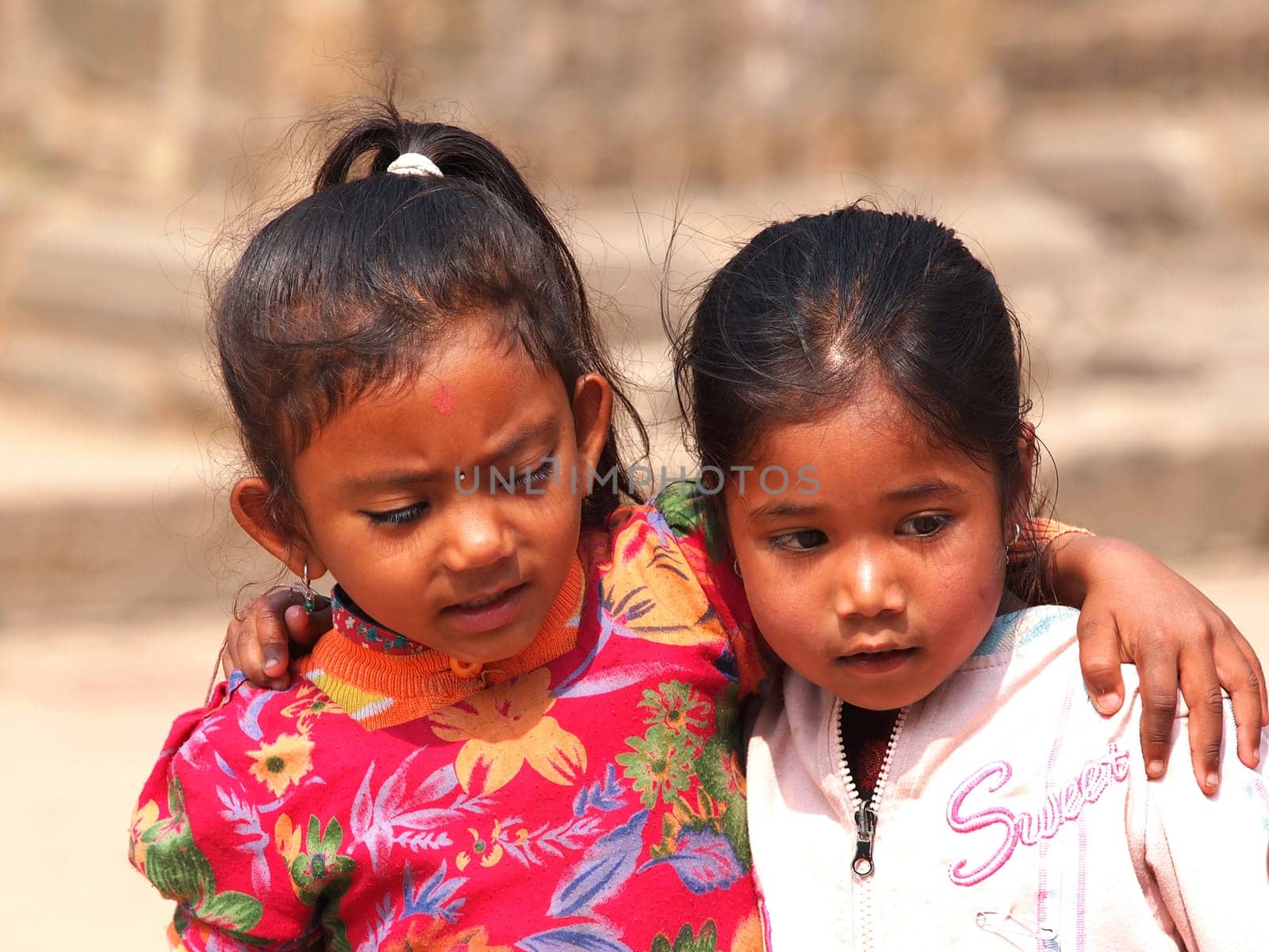 kids on the street of Kathmandu,Nepal