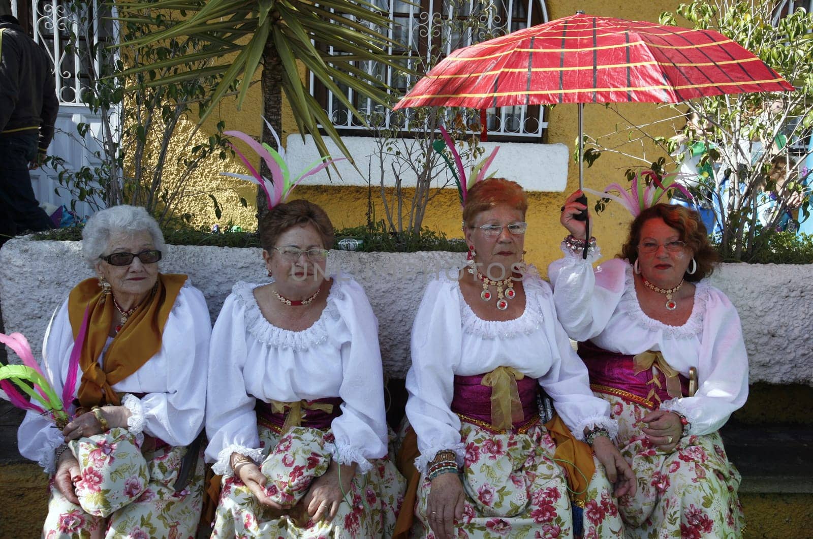 The Carneval in the Town of Tacoronte on the Island of Tenerife on the Islands of Canary Islands of Spain in the Atlantic.