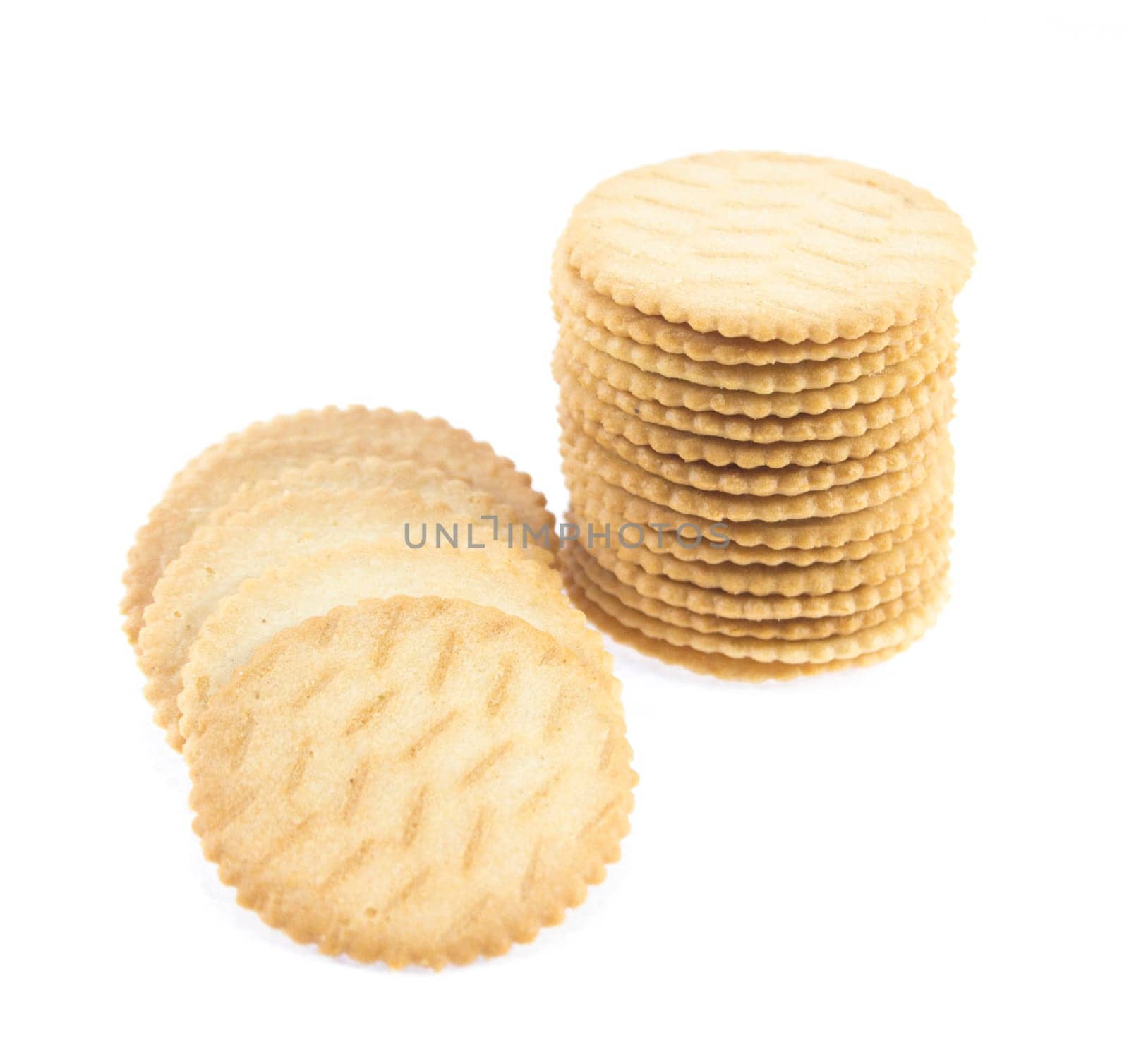Biscuits isolated on white background
