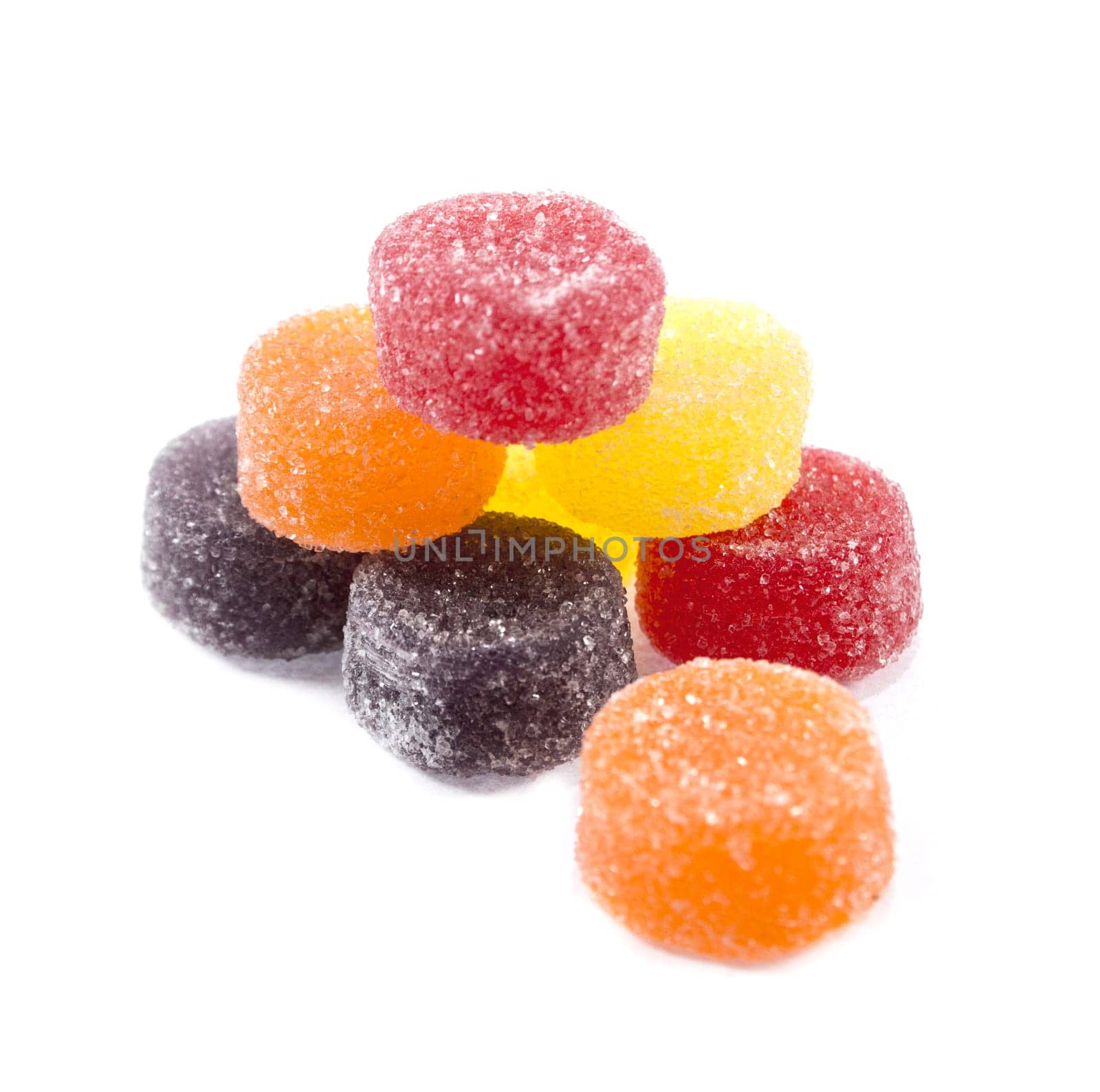 Colorful candies sweets background.