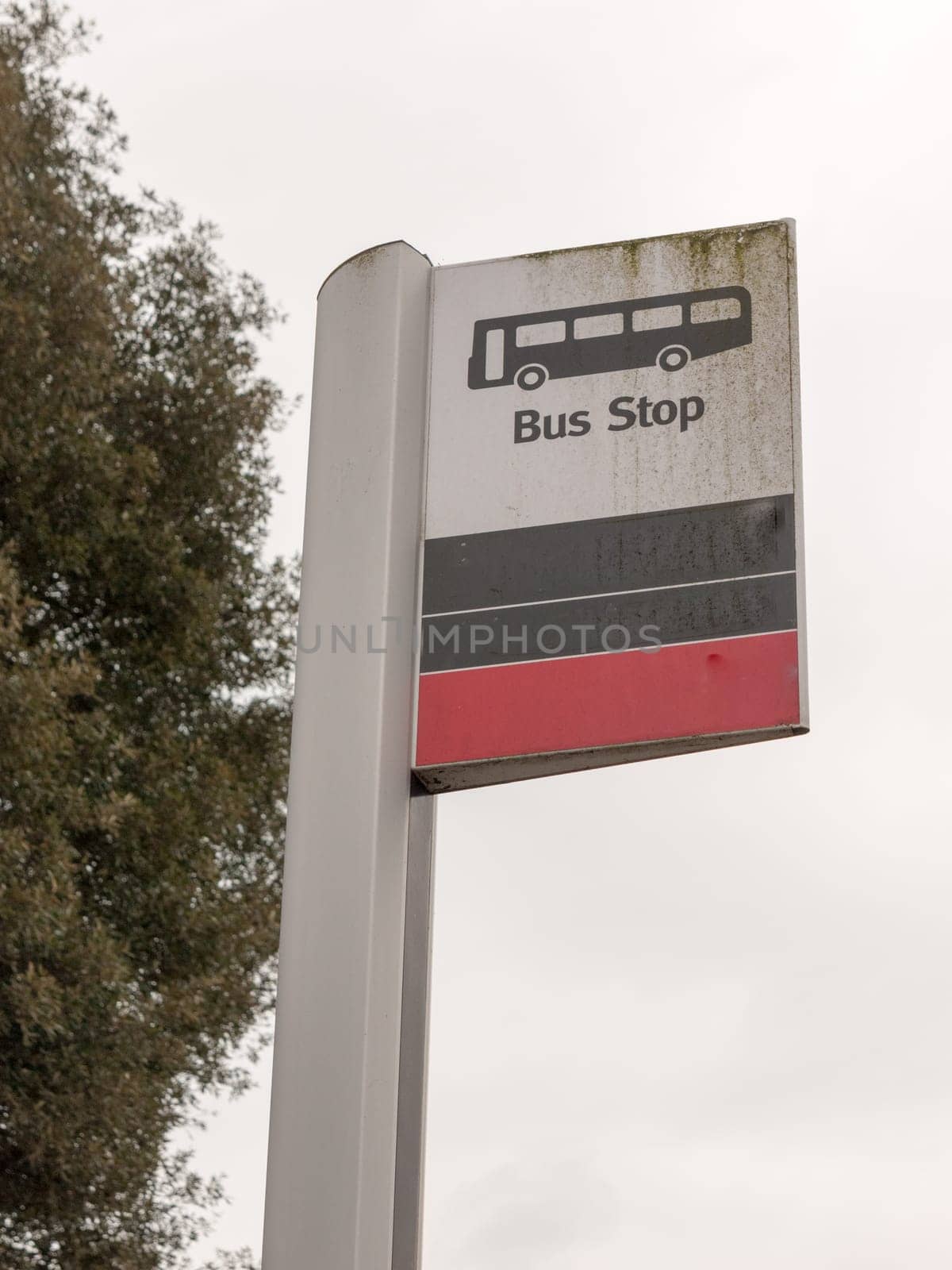 a bus stop sign with a bus vector icon white and black and red waiting stop get off fare