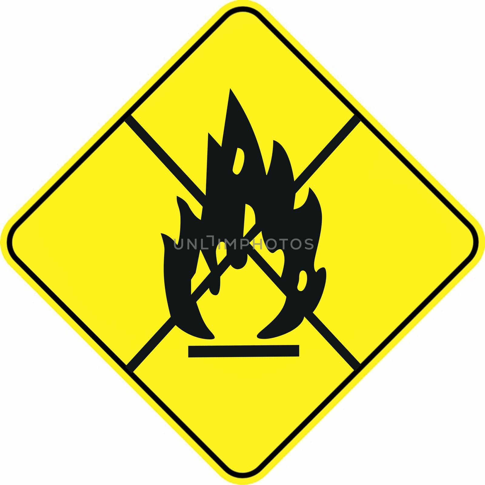 attention alert resticted flame risk symbol sign