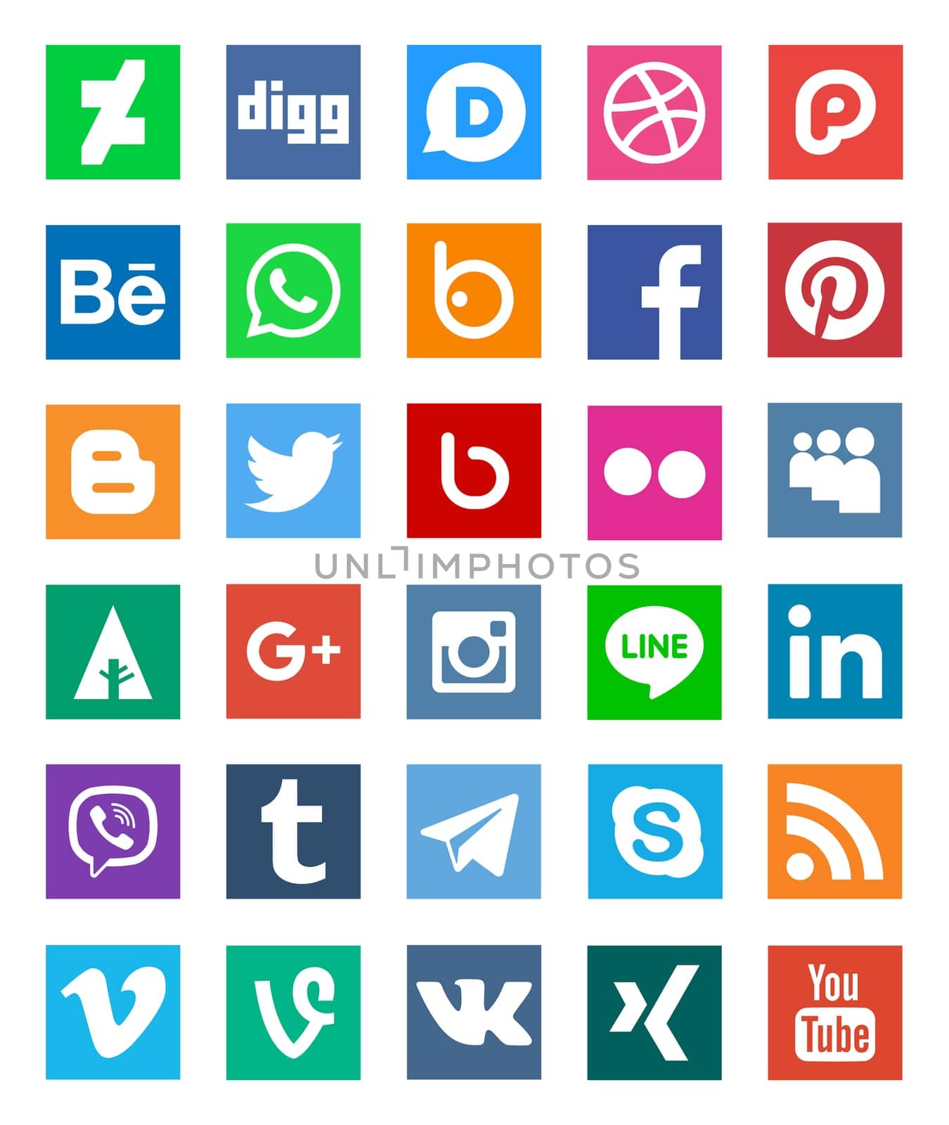 social networks icon logos
