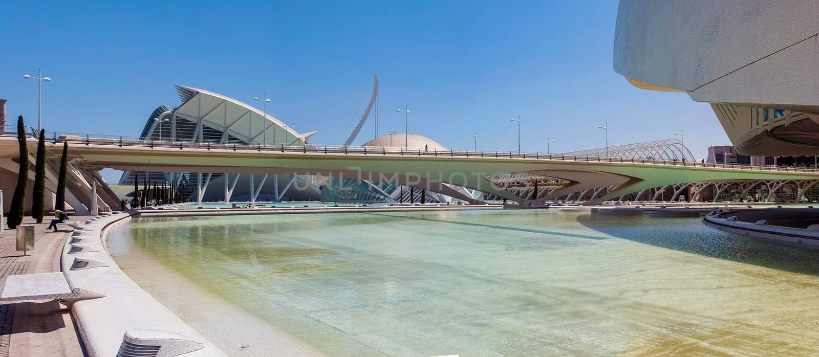 Valencia, Spain, may 2013: City of arts and sciences Ciudad de las Artes y las Ciencias is an entertainment-based cultural and architectural complex Designed by Santiago Calatrava and F lix Candela