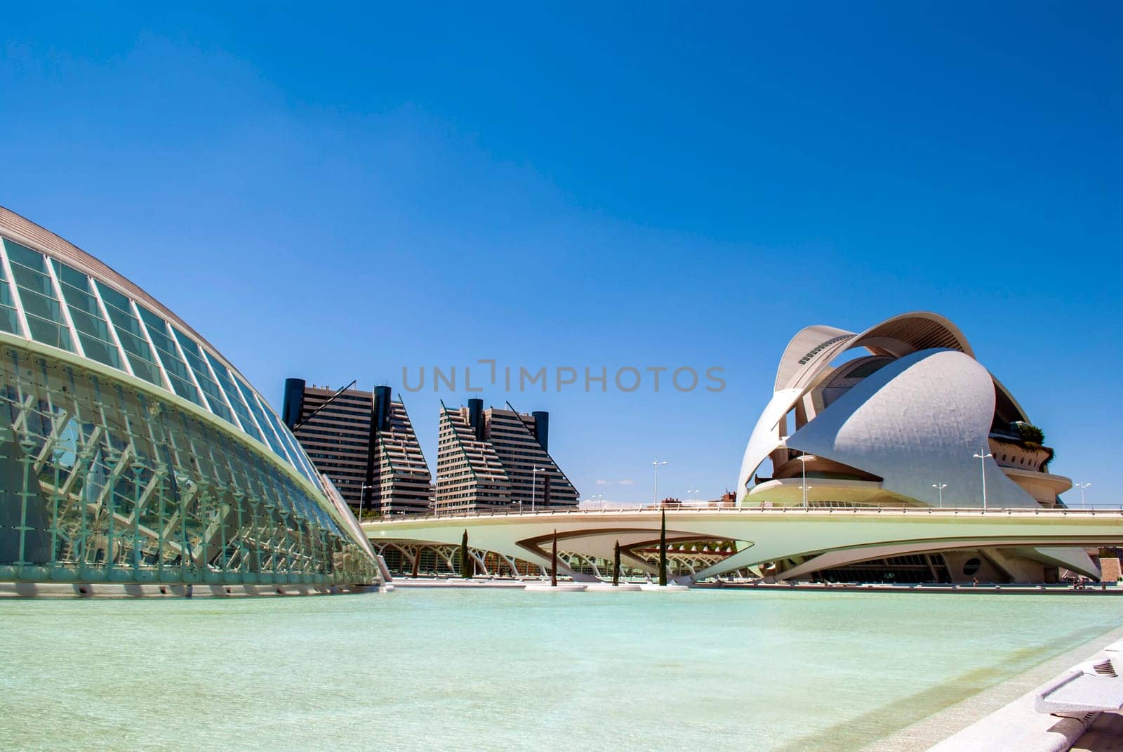 Valencia, Spain, may 2013: City of arts and sciences Ciudad de las Artes y las Ciencias is an entertainment-based cultural and architectural complex Designed by Santiago Calatrava and F lix Candela