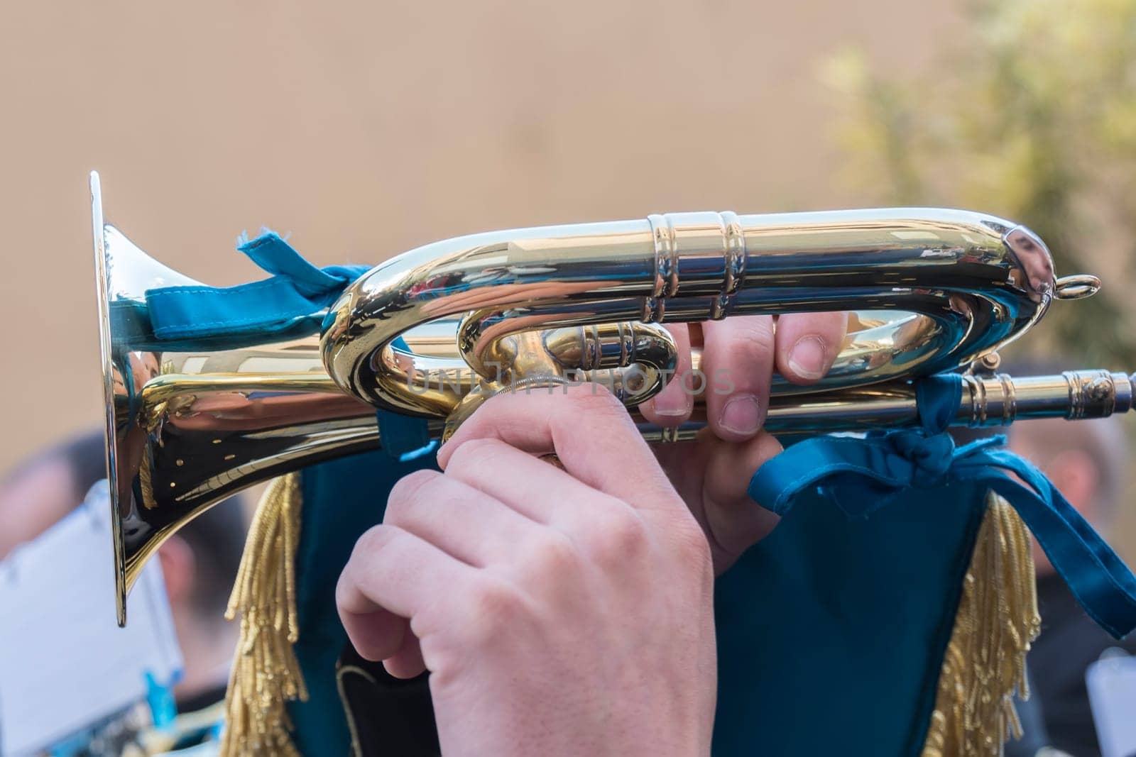 Trumpet being played in an event