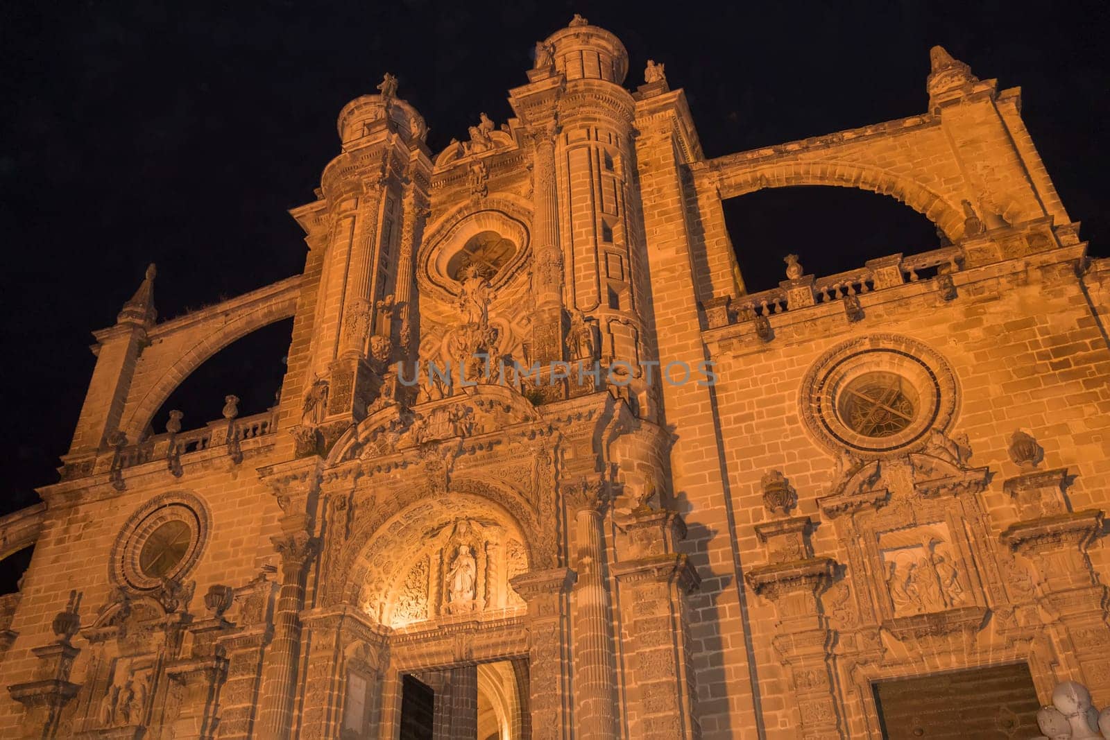 Jerez de la Frontera Cathedral at night