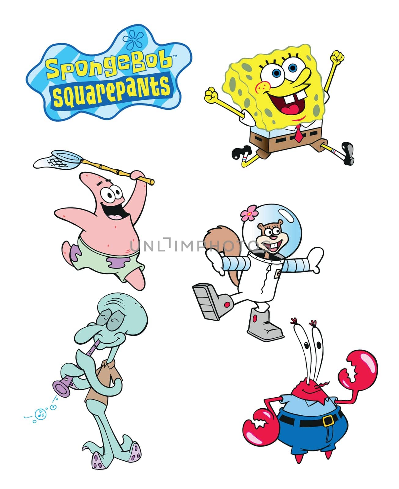 spongebob squarepants characters illustration