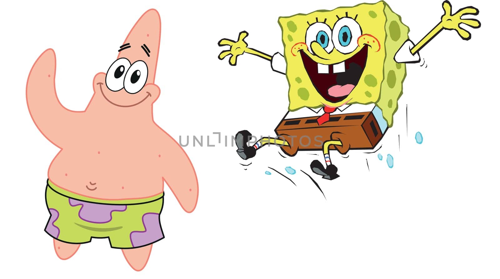 sponge bob patrick star cartoon illustration
