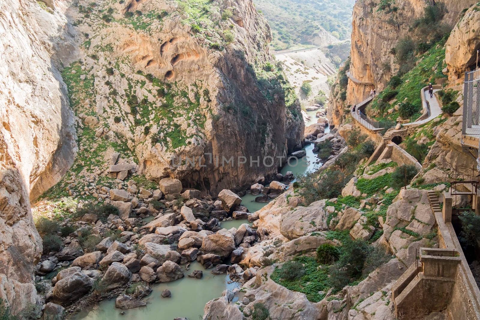 'El Caminito del Rey' (King's Little Path), World's Most Dangerous Footpath reopened in May 2015. Ardales (Malaga), Spain.