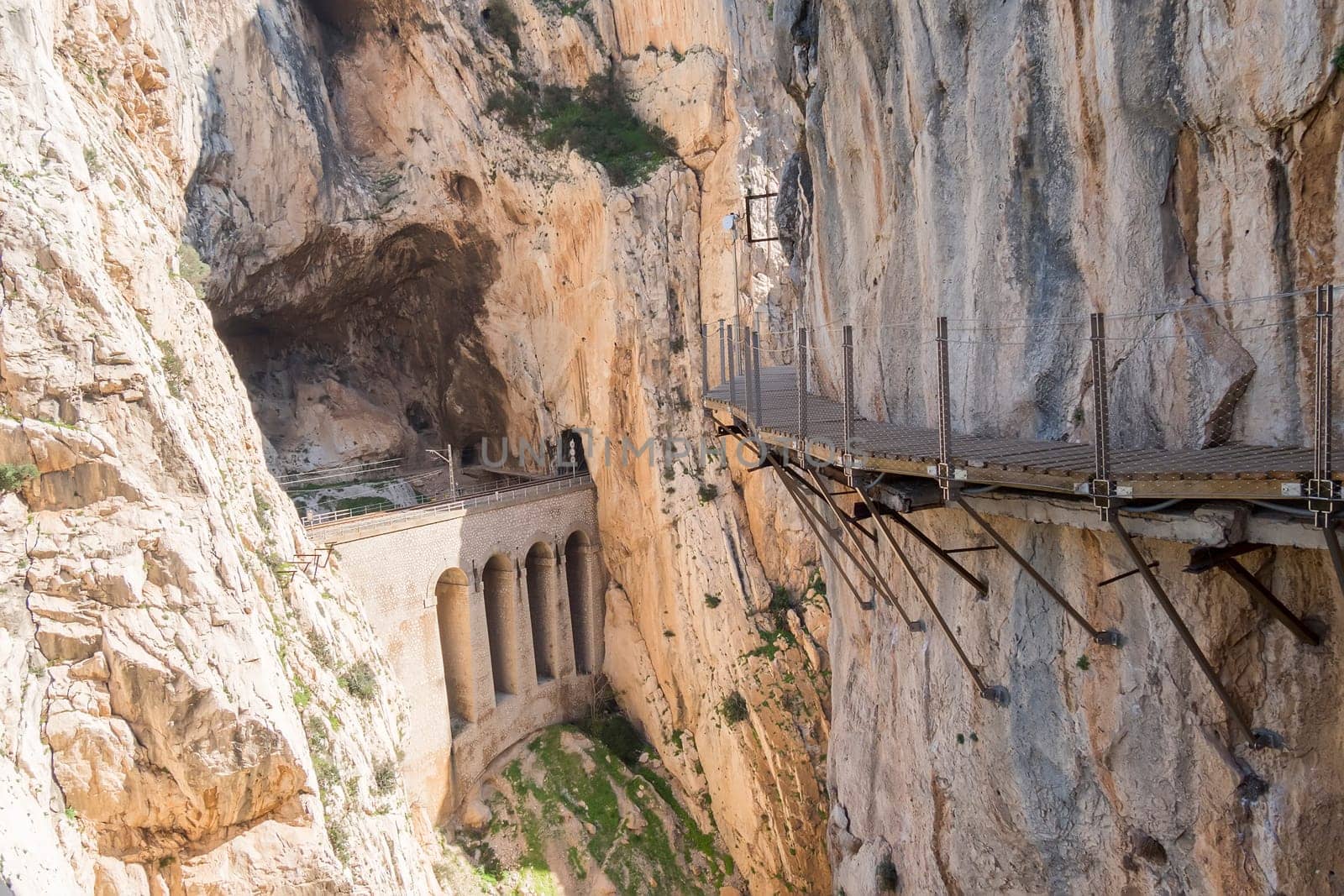 'El Caminito del Rey' (King's Little Path), World's Most Dangerous Footpath reopened in May 2015. Ardales (Malaga), Spain.