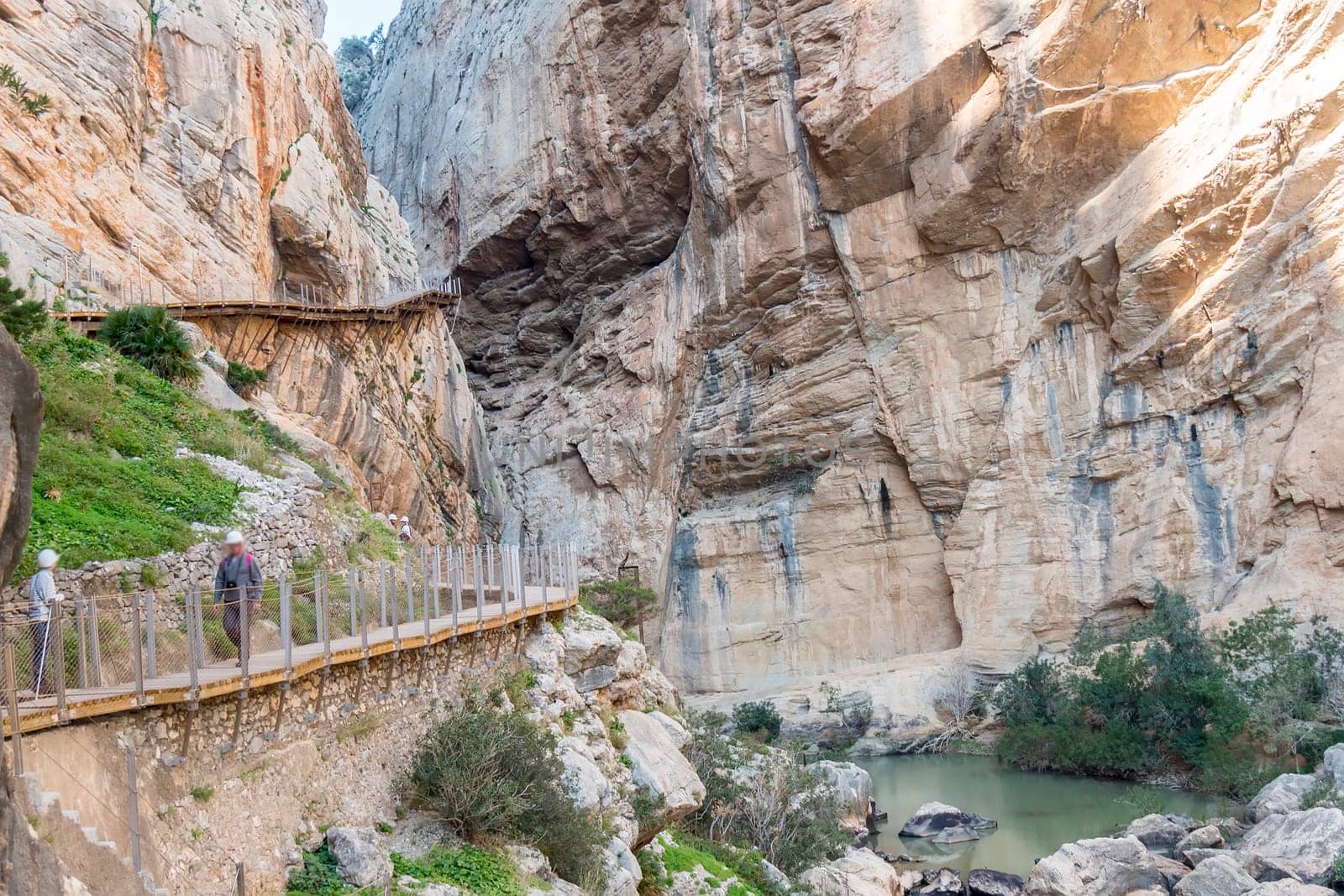 'El Caminito del Rey' (King's Little Path), World's Most Dangerous Footpath reopened in May 2015. Ardales (Malaga), Spain.